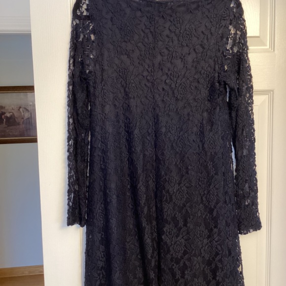 Lily Morgan Dark Blue Lace Dress - Picture 2 of 4